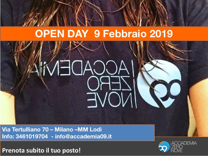 OPEN DAY sabato 9 Febbraio 2019