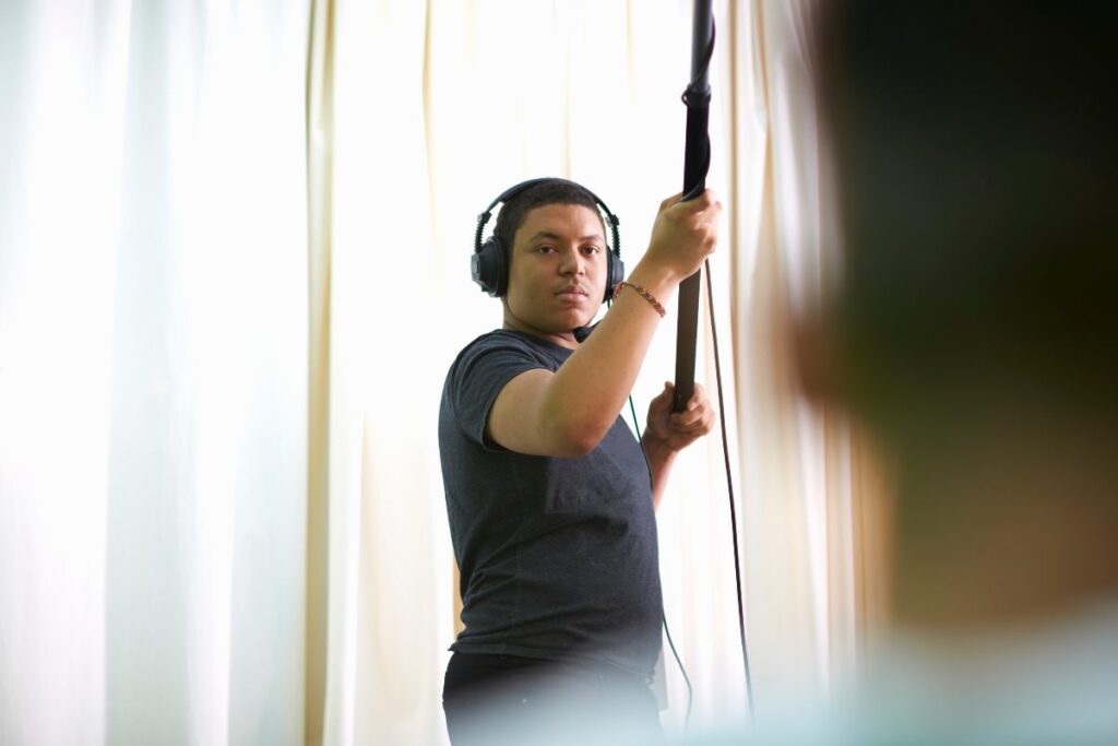 microfonista sul set